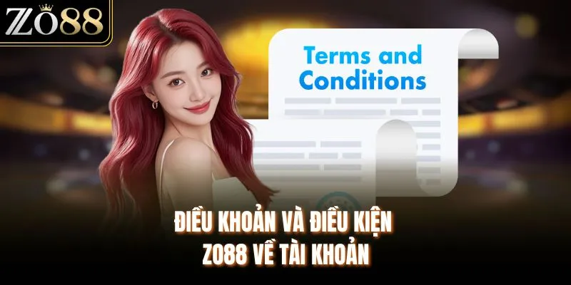 Điều khoản và điều kiện ZO88 về tài khoản 